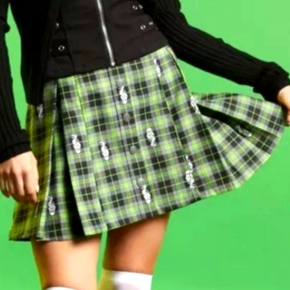 Harry Potter Dark Mark Death Eater  Plaid Skirt, NWOT, size small